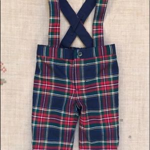 Janie and jack 0-3 plaid pant suspenders
